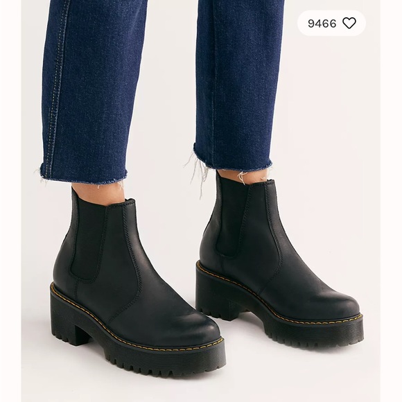 Dr. Martens ROMETTY WYOMING LEATHER PLATFORM CHELSEA BOOTS - Picture 3 of 16